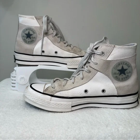 Converse Chuck 70‎ High White Mouse Shoes Casual Canvas Suede Mens 6 A01780C - Picture 7 of 9